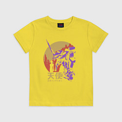 Футболка хлопковая детская Евангелион 01, цвет: желтый