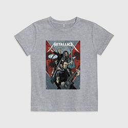 Футболка хлопковая детская Metallica - cool dudes!, цвет: меланж