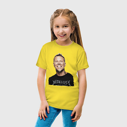 Детская футболка James Alan Hetfield - Metallica / Желтый – фото 4
