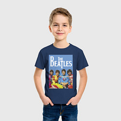 Футболка хлопковая детская The Beatles - world legend!, цвет: тёмно-синий — фото 2
