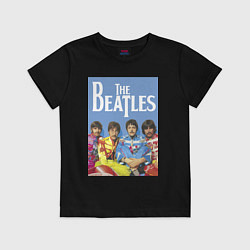 Футболка хлопковая детская The Beatles - world legend!, цвет: черный