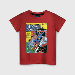 Футболка хлопковая детская Обложка Action Comics 117, цвет: красный