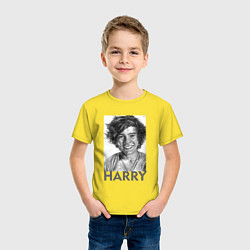 Футболка хлопковая детская Harry Styles, цвет: желтый — фото 2