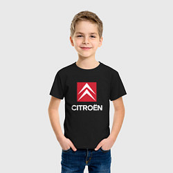 Футболка хлопковая детская Citroen, Ситроен, цвет: черный — фото 2