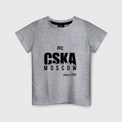 Футболка хлопковая детская CSKA since 1911, цвет: меланж