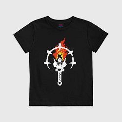 Футболка хлопковая детская DARKEST DUNGEON LOGO, цвет: черный