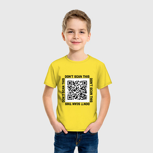 Детская футболка Не сканируй это / Желтый – фото 3