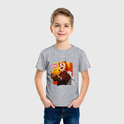 Футболка хлопковая детская Вкусно говорит Ренгоку , Клинок рассекающий демоно, цвет: меланж — фото 2