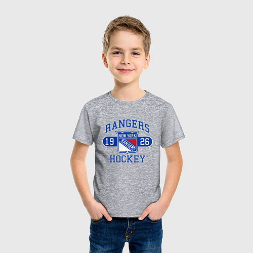 Детская футболка Нью Йорк Рейнджерс, New York Rangers / Меланж – фото 3