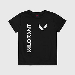 Футболка хлопковая детская Valorant - Logo, цвет: черный
