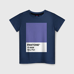 Футболка хлопковая детская Цвет Pantone 2022 года - Very Peri, цвет: тёмно-синий