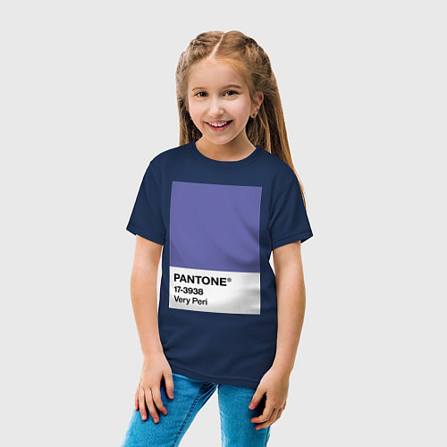 Детская футболка Цвет Pantone 2022 года - Very Peri / Тёмно-синий – фото 4