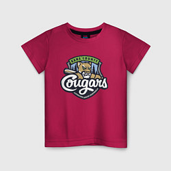 Футболка хлопковая детская Kane County Cougars - baseball team, цвет: маджента
