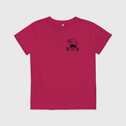 Футболка хлопковая детская МАГИЧЕСКАЯ БИТВА НОВЫЙ ГОД АНИМЕ, цвет: маджента