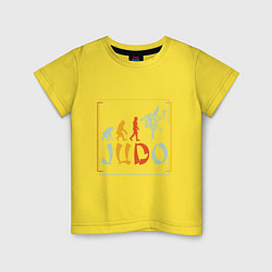 Футболка хлопковая детская Judo Warriors, цвет: желтый