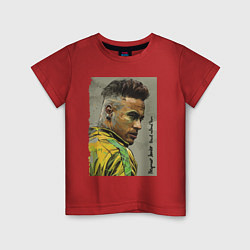 Футболка хлопковая детская Neymar Junior - Brazil national team, цвет: красный