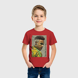 Футболка хлопковая детская Neymar Junior - Brazil national team, цвет: красный — фото 2