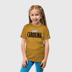 Футболка хлопковая детская Нереальная Каролина, цвет: горчичный — фото 2