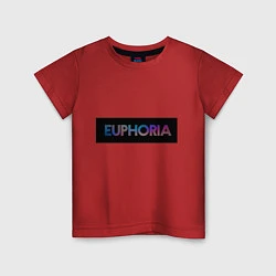 Футболка хлопковая детская Сериал Euphoria - Эйфория, цвет: красный