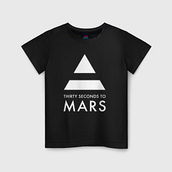 Футболка хлопковая детская 30 Seconds to Mars: 30 секунд, цвет: черный