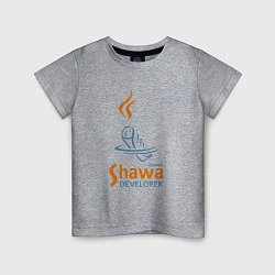 Футболка хлопковая детская Senior Shawa Developer, цвет: меланж