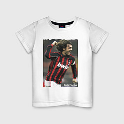 Футболка хлопковая детская Paolo Cesare Maldini - Milan цвета белый — фото 1