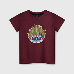 Футболка хлопковая детская MINI GUIA DE HEIMERDINGER, цвет: меланж-бордовый