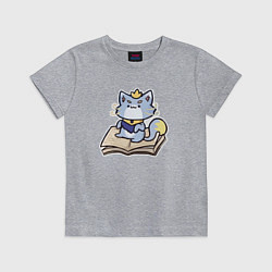Футболка хлопковая детская The Magical Cat Yuumi, цвет: меланж