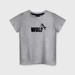 Футболка хлопковая детская Wolf brand, цвет: меланж