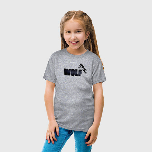 Детская футболка Wolf brand / Меланж – фото 4