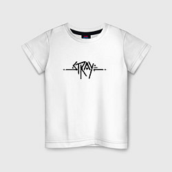 Футболка хлопковая детская Stray Logo, цвет: белый