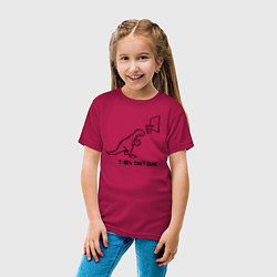 Футболка хлопковая детская T-REX CANT DUNK, цвет: маджента — фото 2
