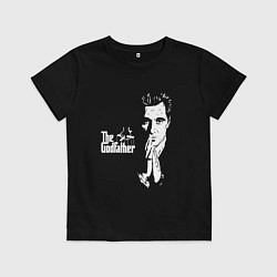 Футболка хлопковая детская Крёстный отец Logo, цвет: черный