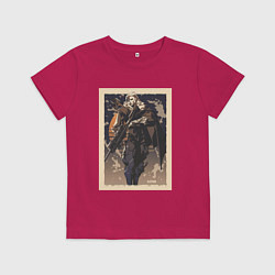 Футболка хлопковая детская Sova арт, цвет: маджента