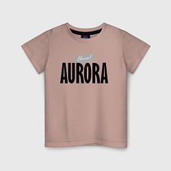 Футболка хлопковая детская Unreal Aurora, цвет: пыльно-розовый