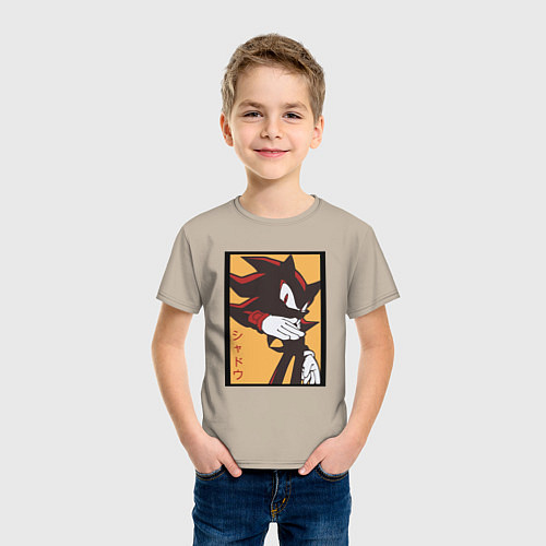 Детская футболка Ёж Шэдоу 006 / Миндальный – фото 3