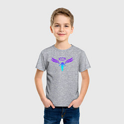 Футболка хлопковая детская WALHALLA TEAM NEON LOGO ТОКИЙСКИЕ МСТИТЕЛИ, цвет: меланж — фото 2