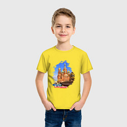Футболка хлопковая детская Путешествие Санкт-Петербург Россия, цвет: желтый — фото 2