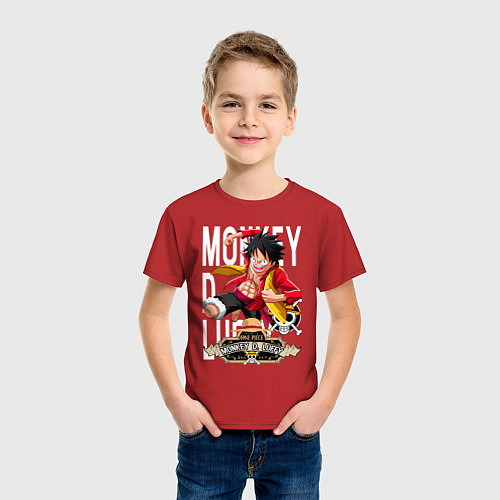 Детская футболка One Piece Monkey Большой Куш Манки / Красный – фото 3