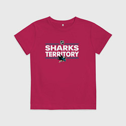 Футболка хлопковая детская SHARKS TERRITORY САН-ХОСЕ ШАРКС, цвет: маджента