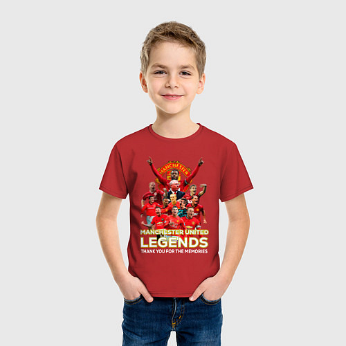 Детская футболка Легенды Манчестера Manchester United Legends / Красный – фото 3