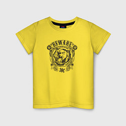Футболка хлопковая детская Urban bear, цвет: желтый