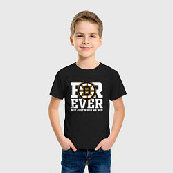 Футболка хлопковая детская FOREVER NOT JUST WHEN WE WIN, Boston Bruins, Босто, цвет: черный — фото 2