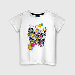 Детская футболка Color & Skulls