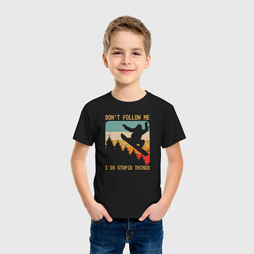Детская футболка Не повторяй за мной Я делаю глупости / Черный – фото 3