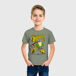 Футболка хлопковая детская Booger boy, цвет: авокадо — фото 2