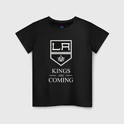 Футболка хлопковая детская Los Angeles Kings, Лос Анджелес Кингз, цвет: черный