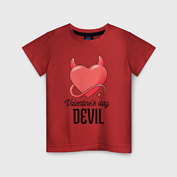 Детская футболка Valentines Day Devil