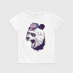 Футболка хлопковая детская Cool panda!, цвет: белый