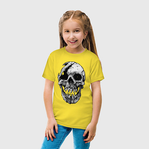 Детская футболка Наикрутейший черепок / Желтый – фото 4